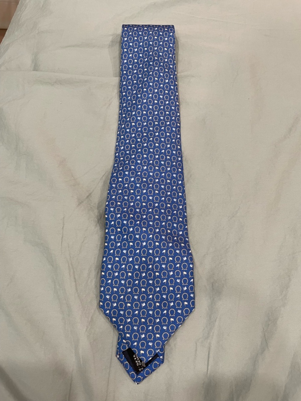 Salvatore Ferragamo Classic Blue Patterned Men's Tie